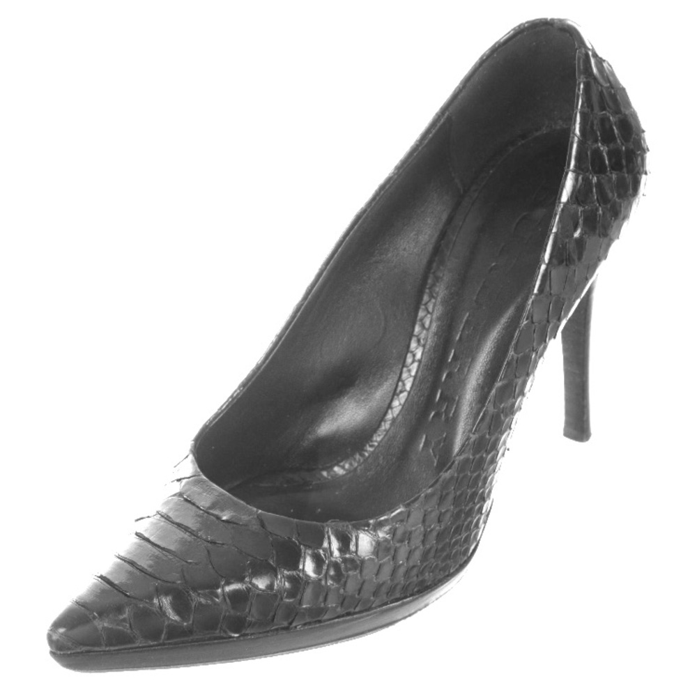 Black python Burberry pointed-toe pumps